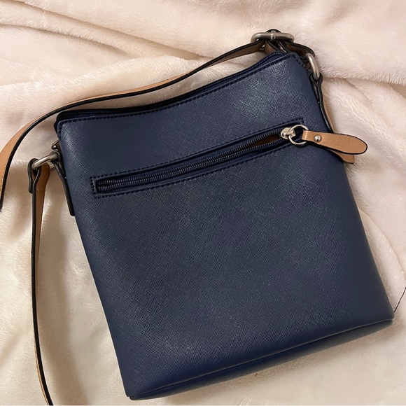 Blue and tan purse - Picture 6 of 9